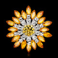 Pink Silver Tone Flower Crystal Nine Designs Metal Brooch Pin view 8
