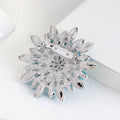 Pink Silver Tone Flower Crystal Nine Designs Metal Brooch Pin view 3