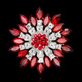 Pink Silver Tone Flower Crystal Nine Designs Metal Brooch Pin view 7