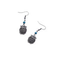 Eight Turquoise Bead Animal and Nautical Silver Hook Earrings view 6