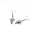 Eight Turquoise Bead Animal and Nautical Silver Hook Earrings view 9