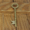 55×16mm Vintage Heart Key Alloy Charm Pendant