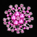 Blue Black Snowflake Crystal Pearl Look Three Designs Metal Brooch Pin view 8