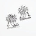 Twin Palm Tree Charm Pendants in 2 Metal Finish Options view 5