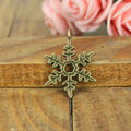24x18mm Alloy Snowflake Charm Pendant for Christmas DIY Jewelry