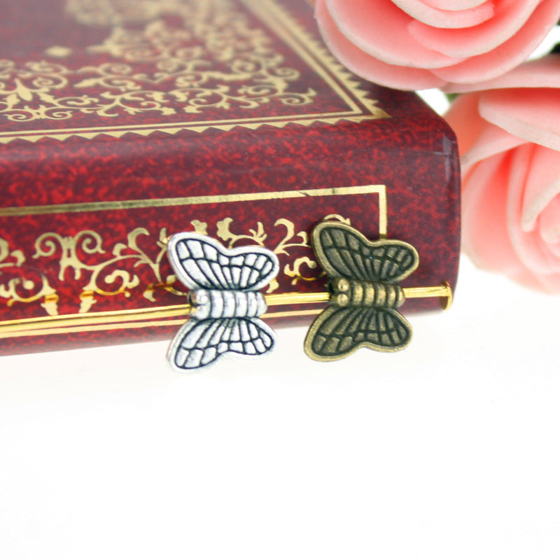 Butterfly Alloy Large Hole Bead for Bracelets 10x8mm