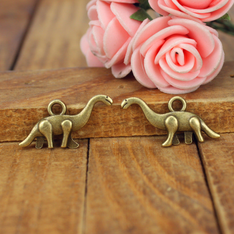 25x13mm Mini Double-Sided Dinosaur Alloy Charm Pendant