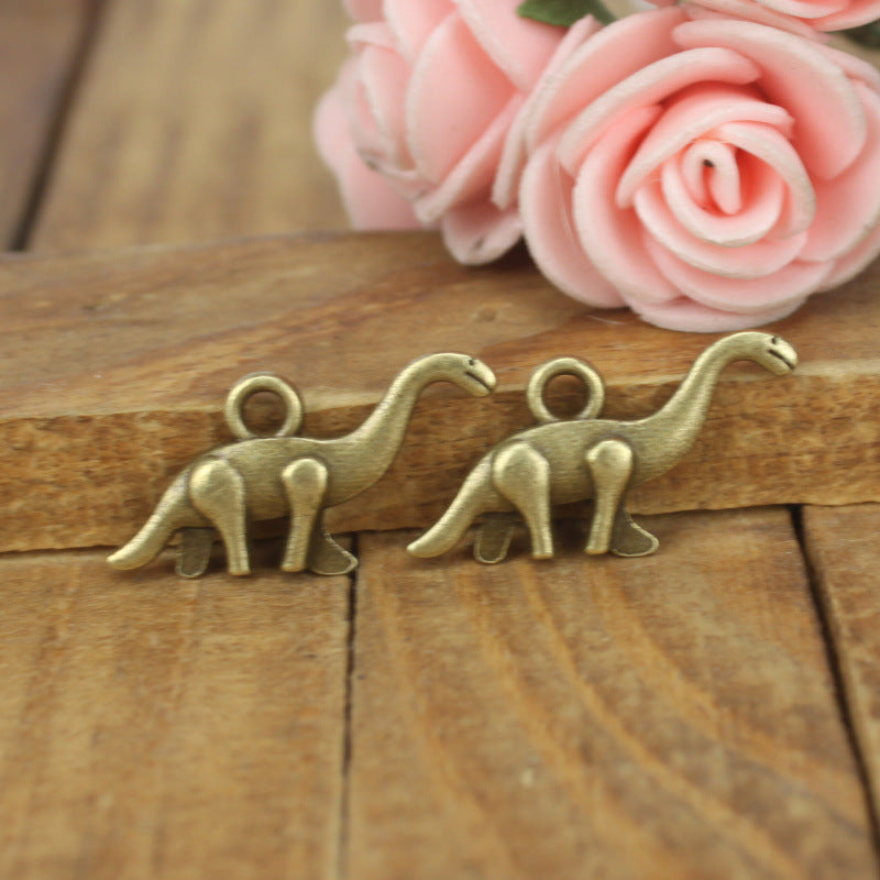 25x13mm Mini Double-Sided Dinosaur Alloy Charm Pendant