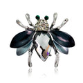 Green Gold Tone Bee Crystal Four Designs Metal Brooch Pin view 2