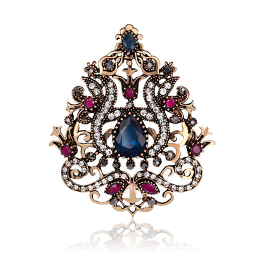 Gold Tone Silver Tone Crown Two Designs Metal Brooch Pin
