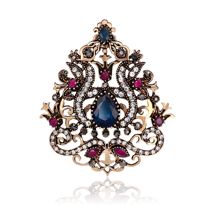 Gold Tone Silver Tone Crown Two Designs Metal Brooch Pin