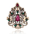 Gold Tone Silver Tone Crown Two Designs Metal Brooch Pin view 2