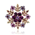 Blue Silver Tone Snowflake Crystal Two Designs Metal Brooch Pin view 3