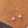 Gold Pearl Hoops