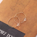 Gold Tone Large Hoop White Pearl Look Bead Earrings view 3