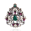 Gold Tone Silver Tone Crown Two Designs Metal Brooch Pin view 3