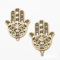 Filigree Hamsa Hand Connectors Metal Jewelry Making Pieces view 9
