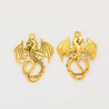 Curled Dragon Metal Charms in Six Finishes for Jewelry Making view 7