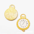 Roman Numeral Clock Charm in 4 Metal Finishes for Jewelry Making view 7