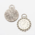 Roman Numeral Clock Charm in 4 Metal Finishes for Jewelry Making view 8