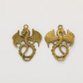 Curled Dragon Metal Charms in Six Finishes for Jewelry Making view 10