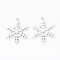 Openwork Snowflake Metal Charm in Five Finishes Jewelry Component view 9