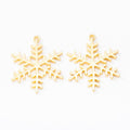 Openwork Snowflake Metal Charm in Five Finishes Jewelry Component view 10