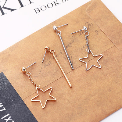Primary supplied view of mismatched geometric bar earrings
