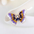Purple Gold Tone Butterfly Enamel Metal Brooch Pin 1 Pictured Designs view 5