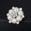 Black Silver Tone Flower Crystal Pearl Look Metal Brooch Pin 1 Pictured Designs 1 Pictured view 4