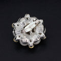 Black Silver Tone Flower Crystal Pearl Look Metal Brooch Pin 1 Pictured Designs 1 Pictured view 5