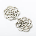 Openwork Rose Flower Metal Components in Four Antique Finishes view 8