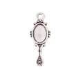 Vintage Hand Mirror Charm in 4 Finishes for DIY Jewelry Making view 8