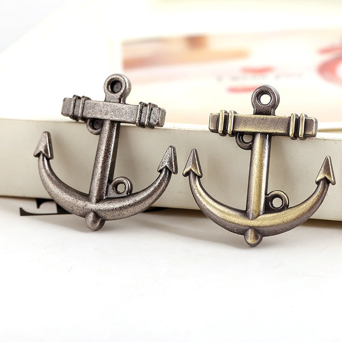 Direct 40x36mm Alloy Anchor Pendant Necklace Charm For DIY Jewelry Accessories