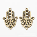 Filigree Hamsa Hand Connectors Metal Jewelry Making Pieces view 6