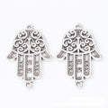 Filigree Hamsa Hand Connectors Metal Jewelry Making Pieces view 8