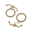 Beaded Edge Round Toggle Clasp Set in 2 Pictured Finishes view 5