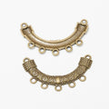 Five Loop Curved Bar Connector In 2 Metal Finishes For Jewelry Making view 5