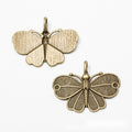 Detailed Butterfly Metal Charm in 2 Distinct Finishes for Jewelry Making view 5