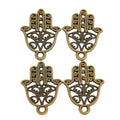 Assorted Hamsa Hand Metal Charm Pendant in 6 Finishes for DIY Jewelry view 6