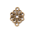 Scrollwork Four-Loop Connector Jewelry Making Component In 6 Finish Options view 7