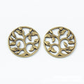 Round Tree of Life Metal Charms in Two Antique Finishes view 4