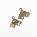 Openwork Bee Charm Alloy Jewelry Making Component in 2 Finish Options view 4