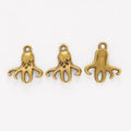 Bronze Silver and Rose Gold Octopus Charms for Jewelry Making view 6