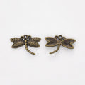 Small Filigree Dragonfly Metal Charms in Two Finishes view 6
