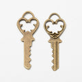 Floral Bow Skeleton Key Metal Charm for Jewelry Making in 6 Visible Finishes view 7