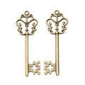 Ornate Crown Top Key Charm Pendants in Seven Finishes view 7