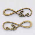 Infinity Love Word Connector in Six Metallic Finishes view 7