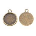 Plain Round Cabochon Pendant Settings in Three Metal Finishes view 6