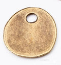 Round Blank Tag Charm in 2 Metal Finishes for Jewelry Making view 3